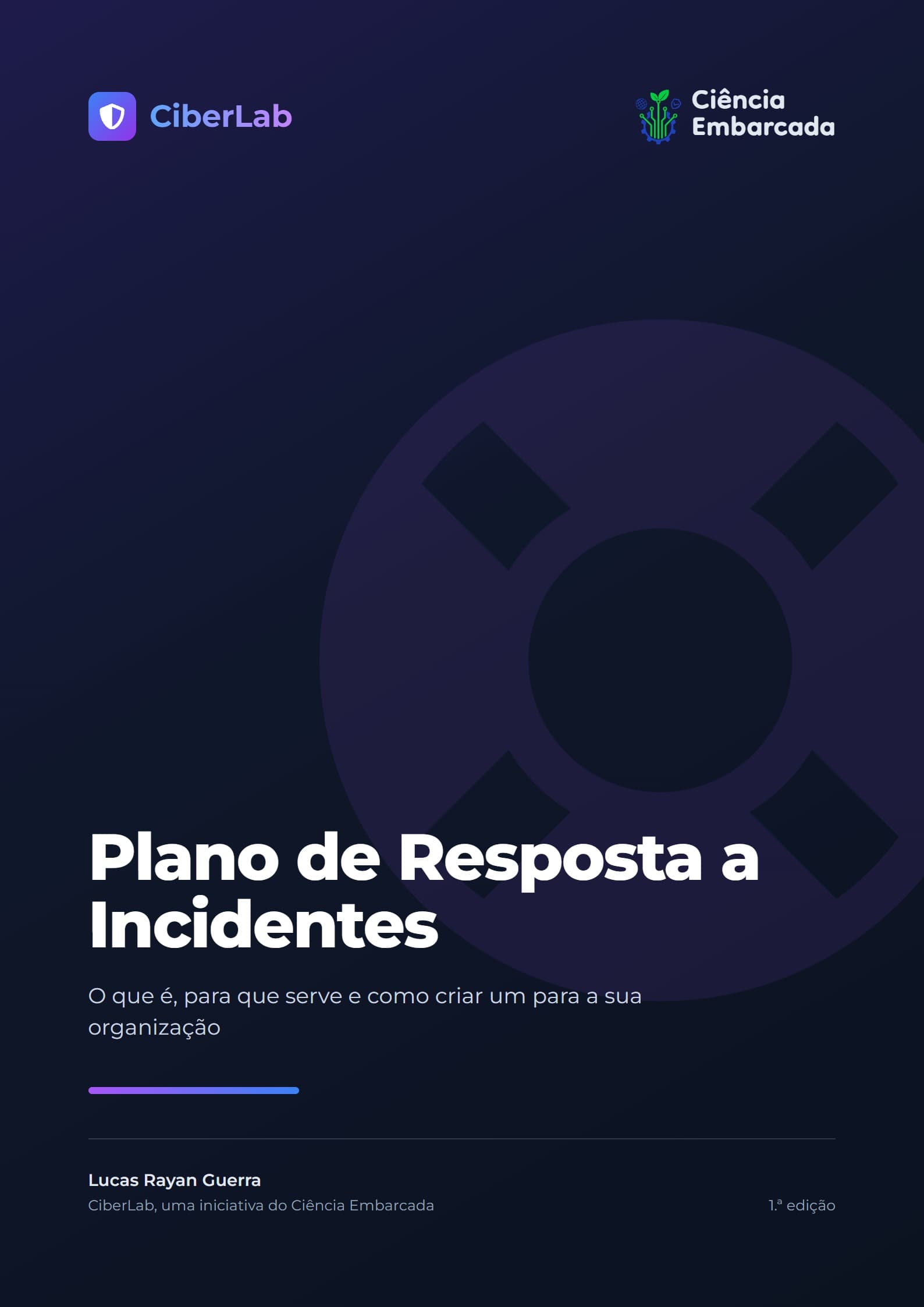 Capa da cartilha Plano de Resposta a Incidentes