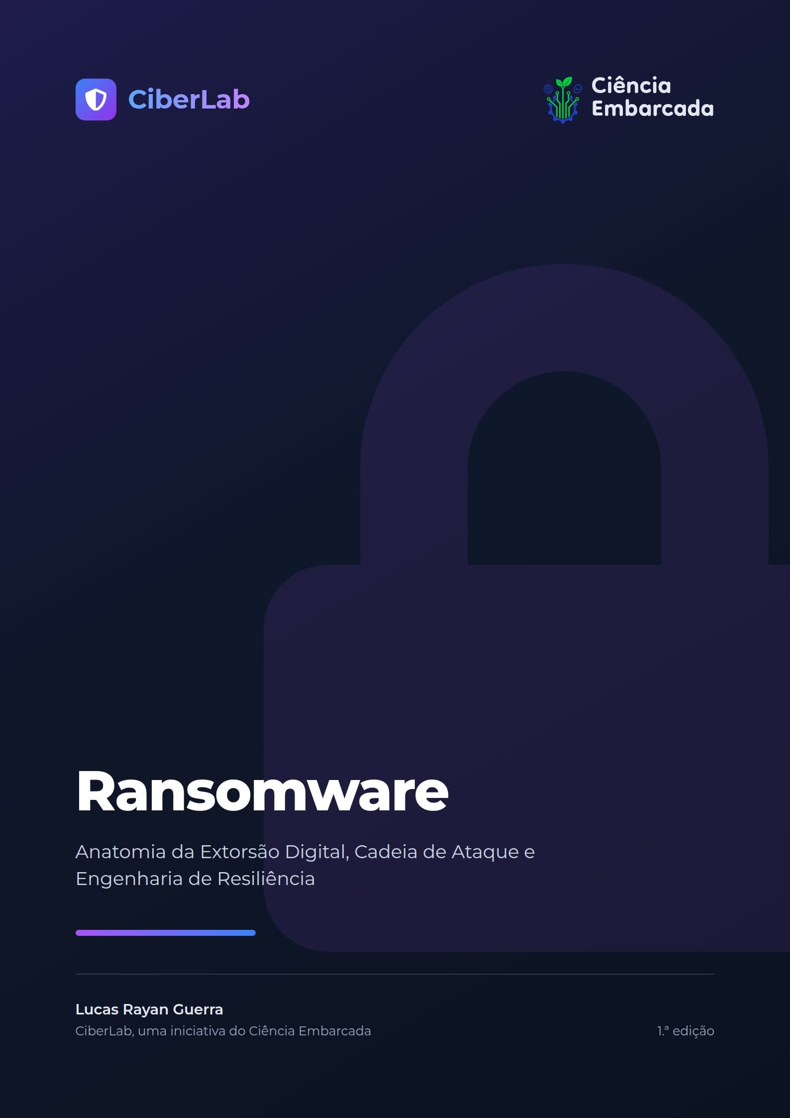 Capa da cartilha Ransomware